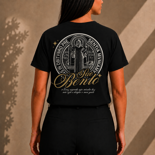 Camiseta Feminino Medalhão São Bento