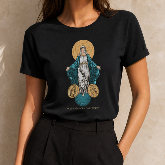 Camiseta Masculina - Nossa Senhora das Graças - REF - 1060