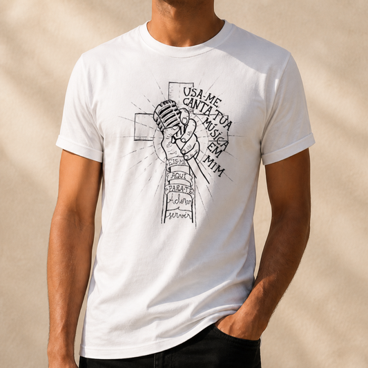 Camiseta Masculina Ministerio Música - Cantai em mim Senhor -REF 5001