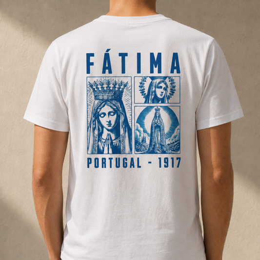 Camiseta Masculina Nossa Senhora De Fátima - REF - 1040