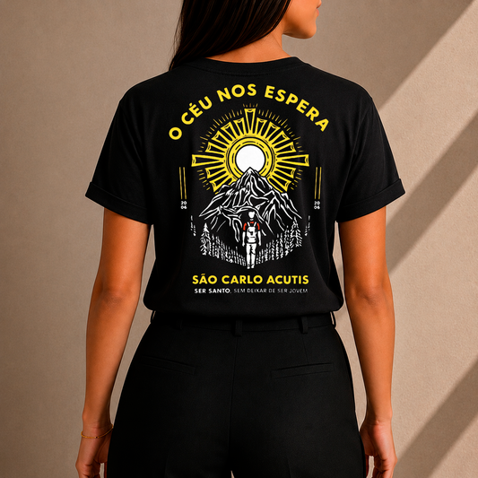 Camiseta Feminina São Carlo Acutis