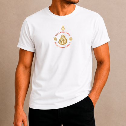 Camiseta Masculina Permanecer No Amor Sagrada Família