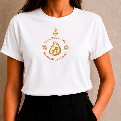 Camiseta Feminina Permanecer No Amor Sagrada Família