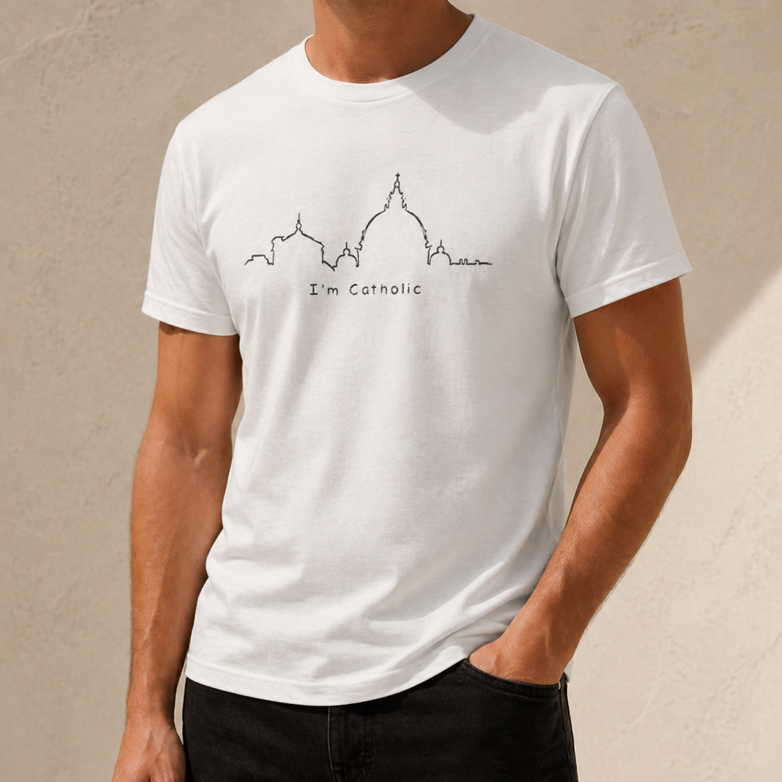 Camiseta Masculina Bandeira Vaticano - I'm Catholic