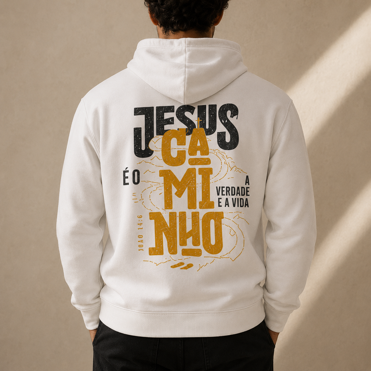 Moletom Maculino - Jesus Caminho Verdade Vida