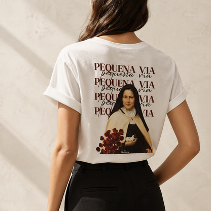 Camiseta Santa Teresinha - Pequena Via -REF - 1001