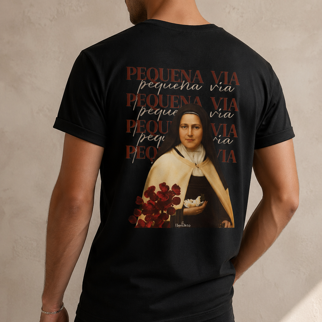 Camiseta Santa Terezinha Masculina - Pequena Via