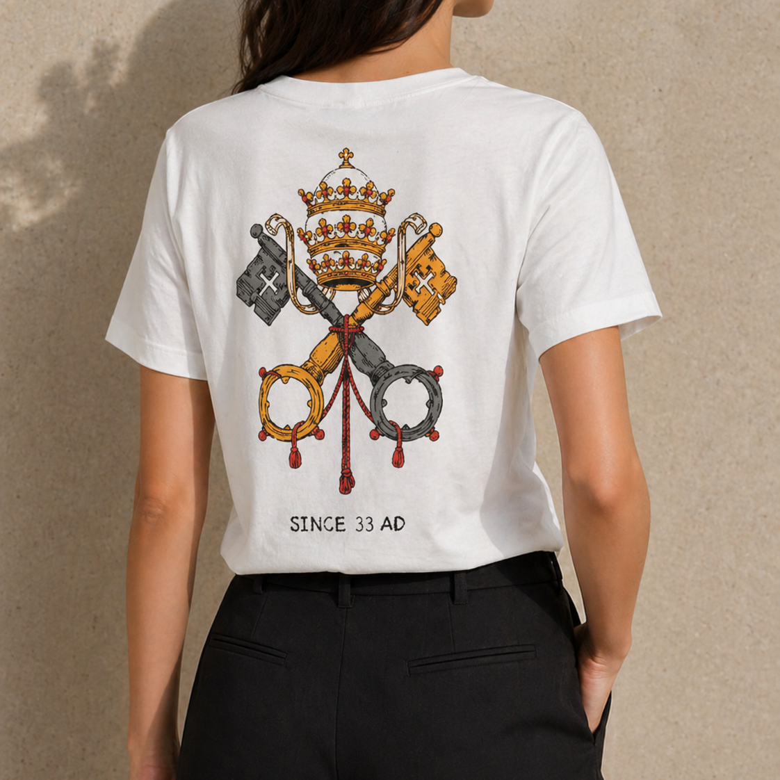 Camiseta Feminina Bandeira Vaticano - I'm Catholic REF - 2001
