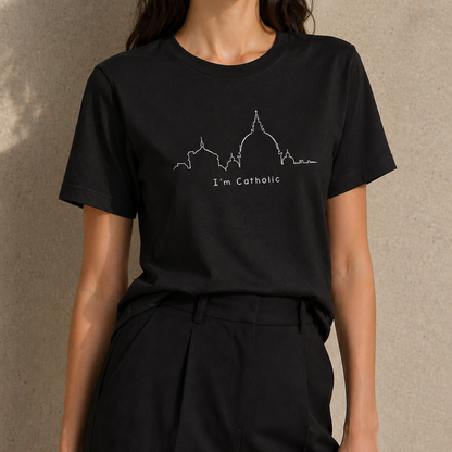 Camiseta Feminina Bandeira Vaticano - I'm Catholic REF - 2001