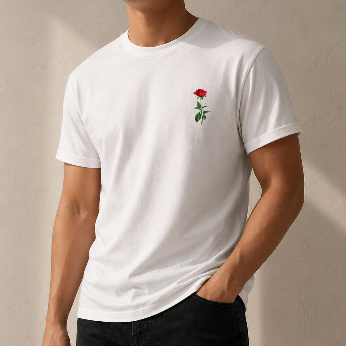 Camiseta Masculina - Chuva de Rosas REF -3020