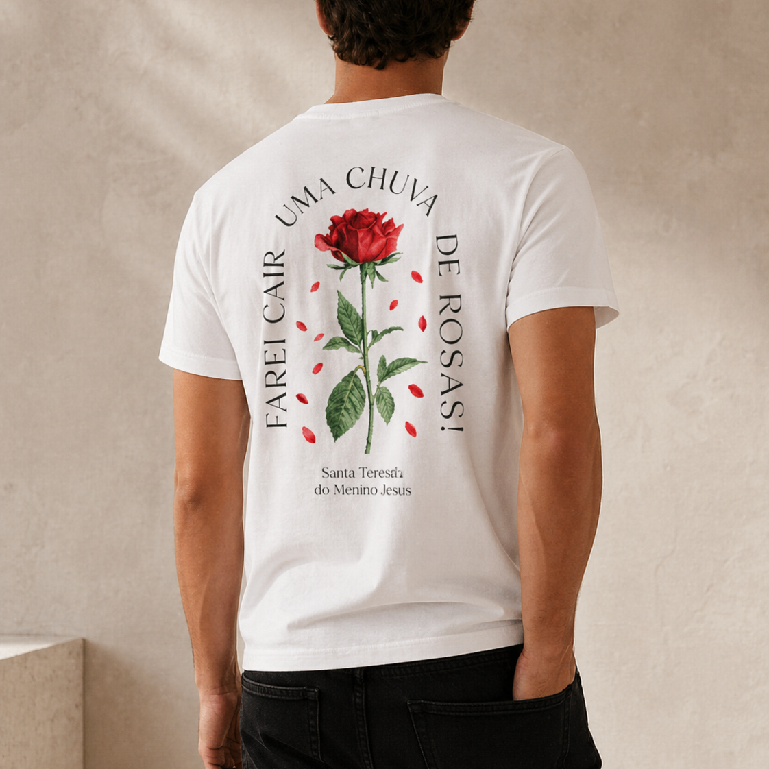 Camiseta Masculina - Chuva de Rosas REF -3020