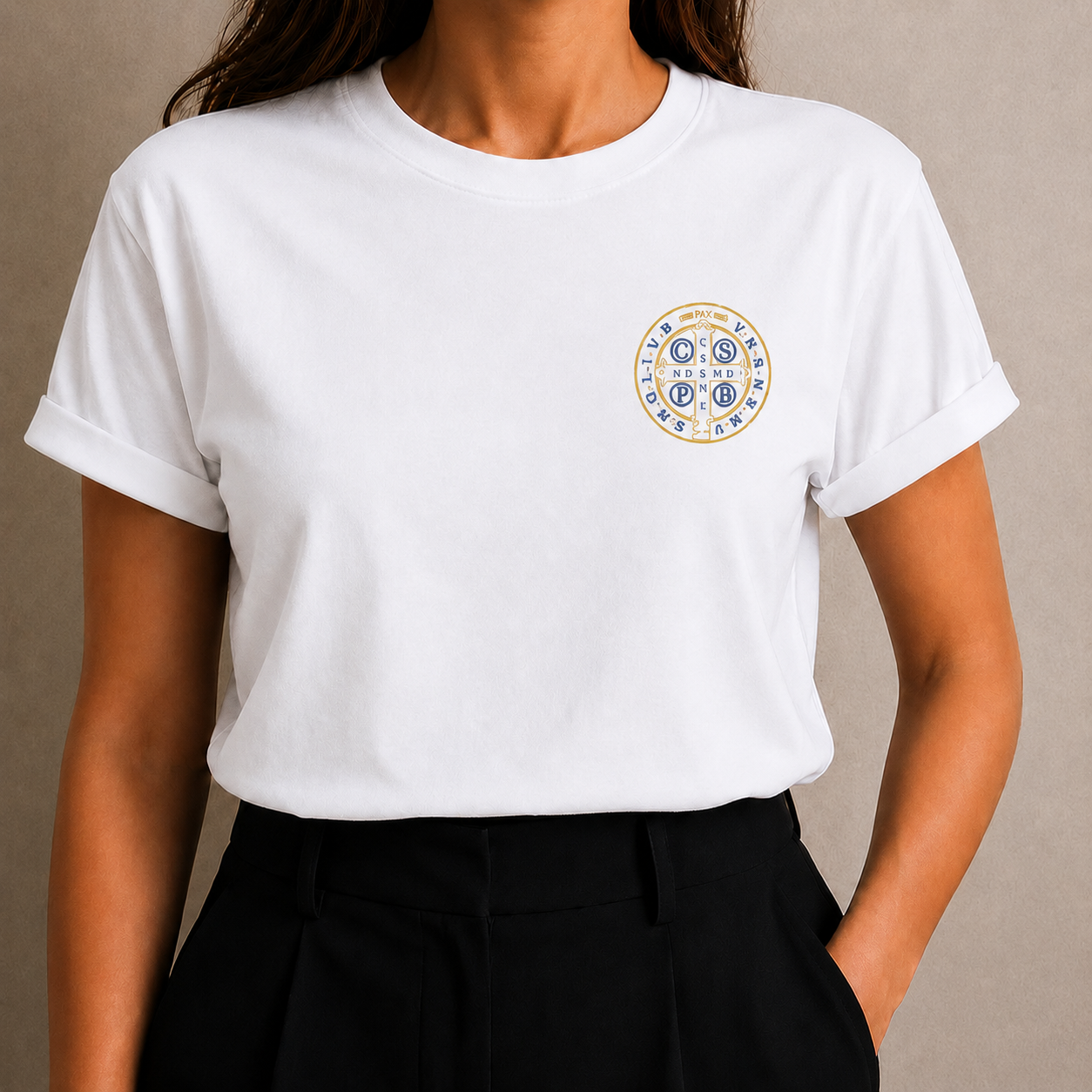 Camiseta Feminino Medalhão São Bento