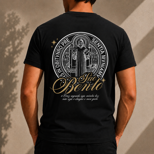 Camiseta Masculina Medalhão São Bento