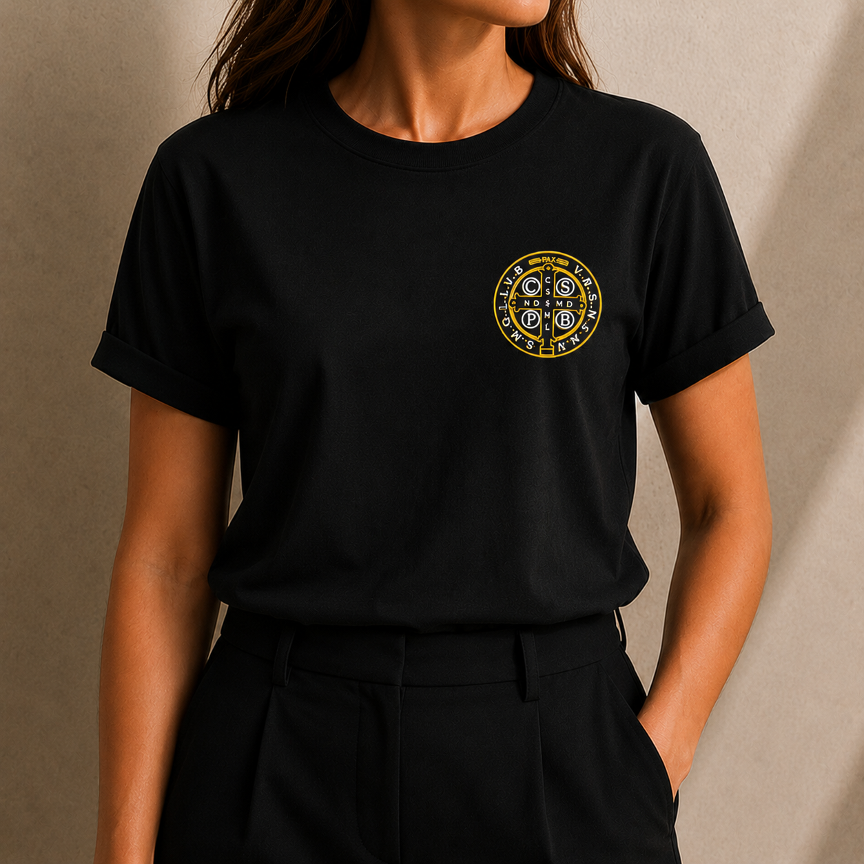 Camiseta Feminino Medalhão São Bento