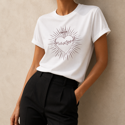 Camiseta Feminina - Sagrado Coração de Jesus - REF - 1060