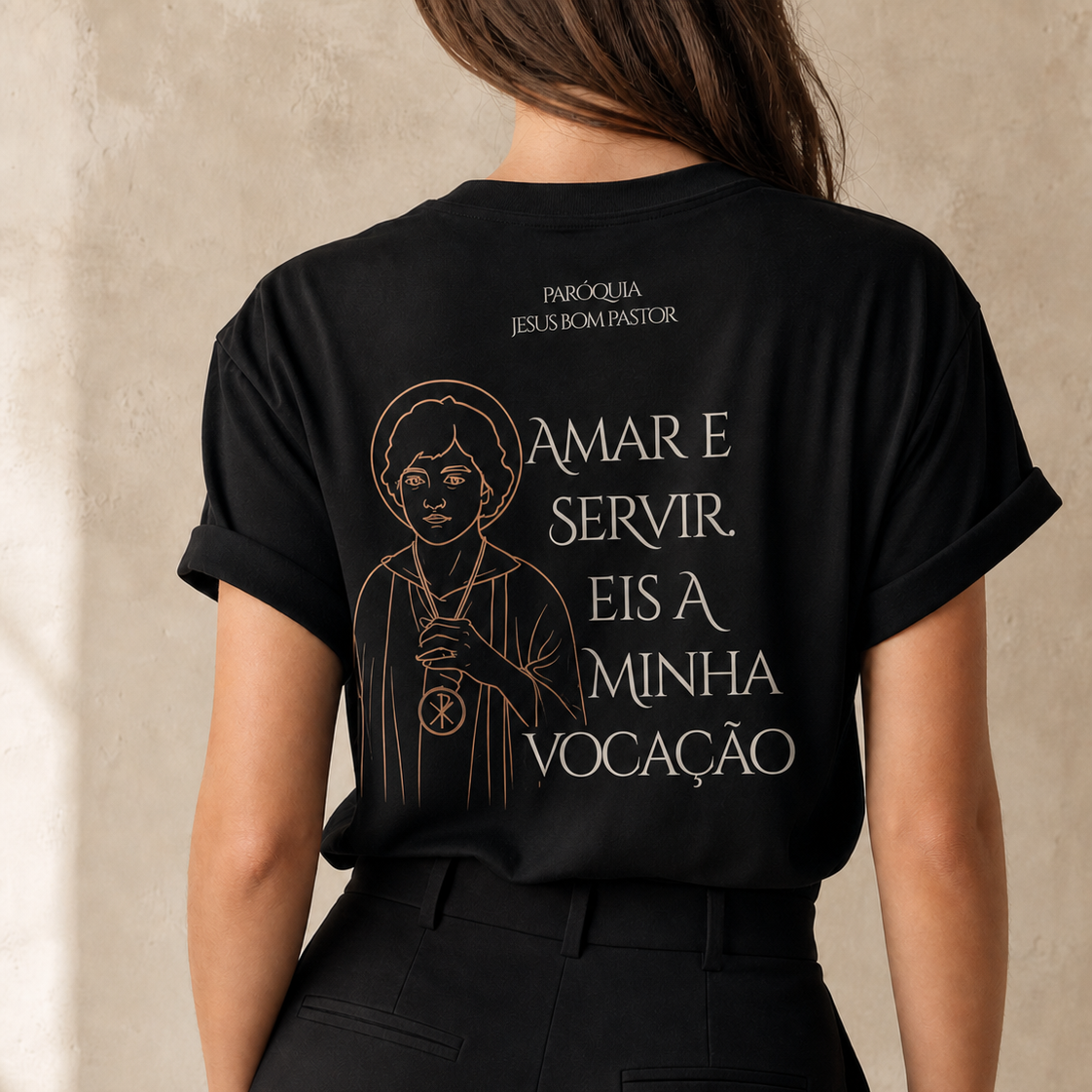 Camiseta Feminina Coroinha Clarissa - São Tarcisio - REF 1070