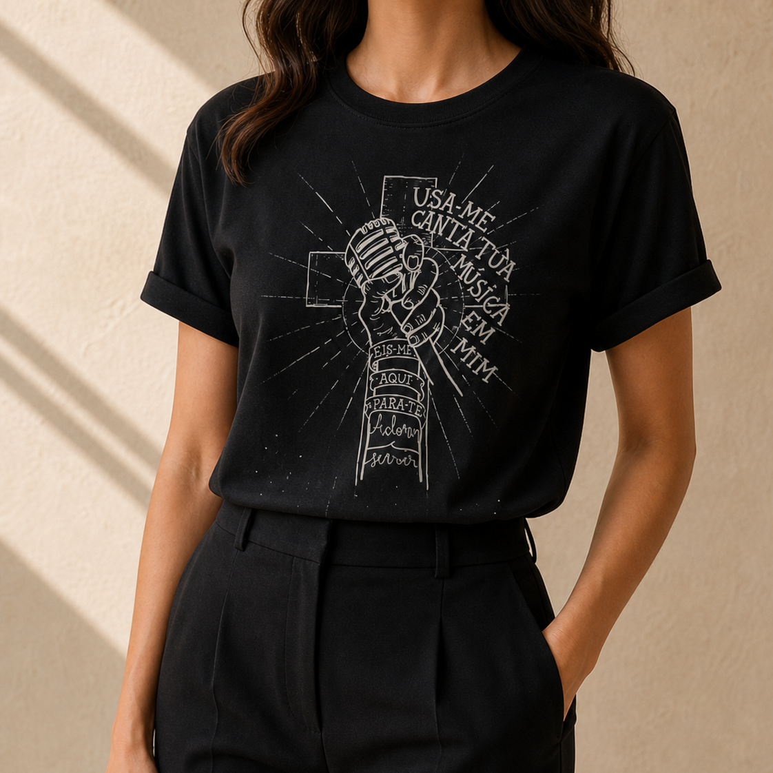 Camiseta Masculina Ministerio Música - Cantai em mim Senhor - REF - 5001
