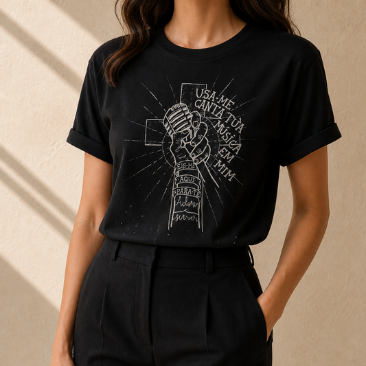 Camiseta Masculina Ministerio Música - Cantai em mim Senhor - REF - 5001