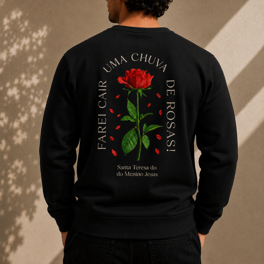 Moletom Careca Masculino Chuva de Rosas