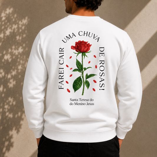 Moletom Careca Masculino Chuva de Rosas