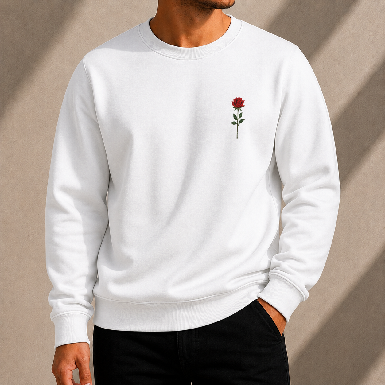 Moletom Careca Masculino Chuva de Rosas