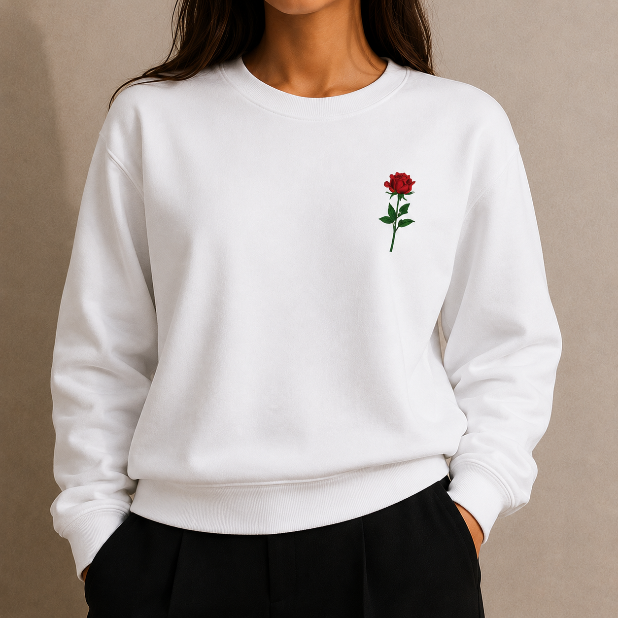 Moletom Careca Feminnina Chuva de Rosas