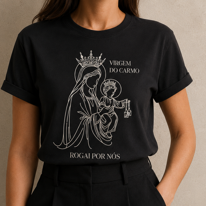 Camiseta Feminina Nossa Senhora do Carmo - REF - 1050