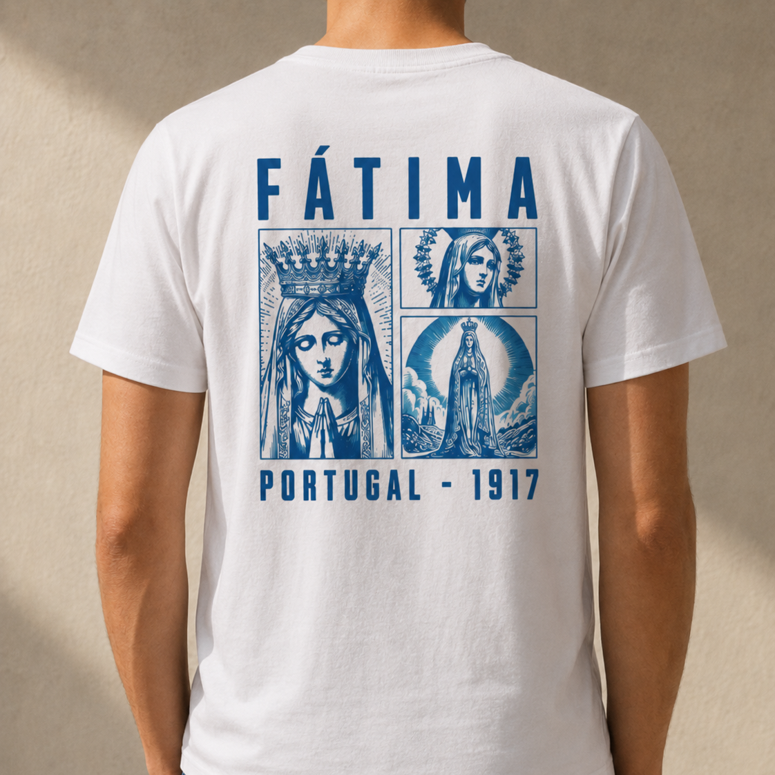 Camiseta Masculina Nossa Senhora De Fátima - REF - 1040