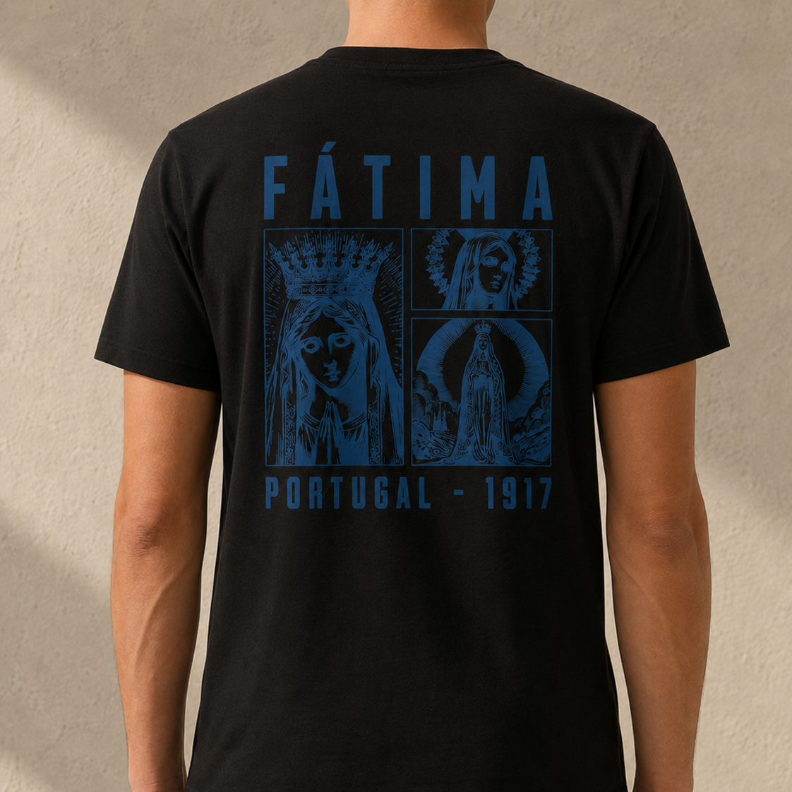 Camiseta Masculina Nossa Senhora De Fátima - REF - 1040
