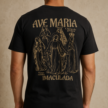 Camiseta Masculina Ave Maria Imaculada -REF -1030
