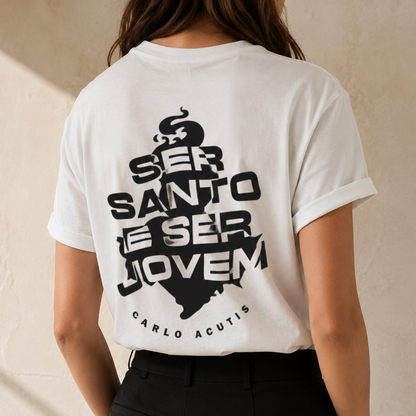 Camiseta Feminina Ser Santos e Ser Jovem - REF- 4001