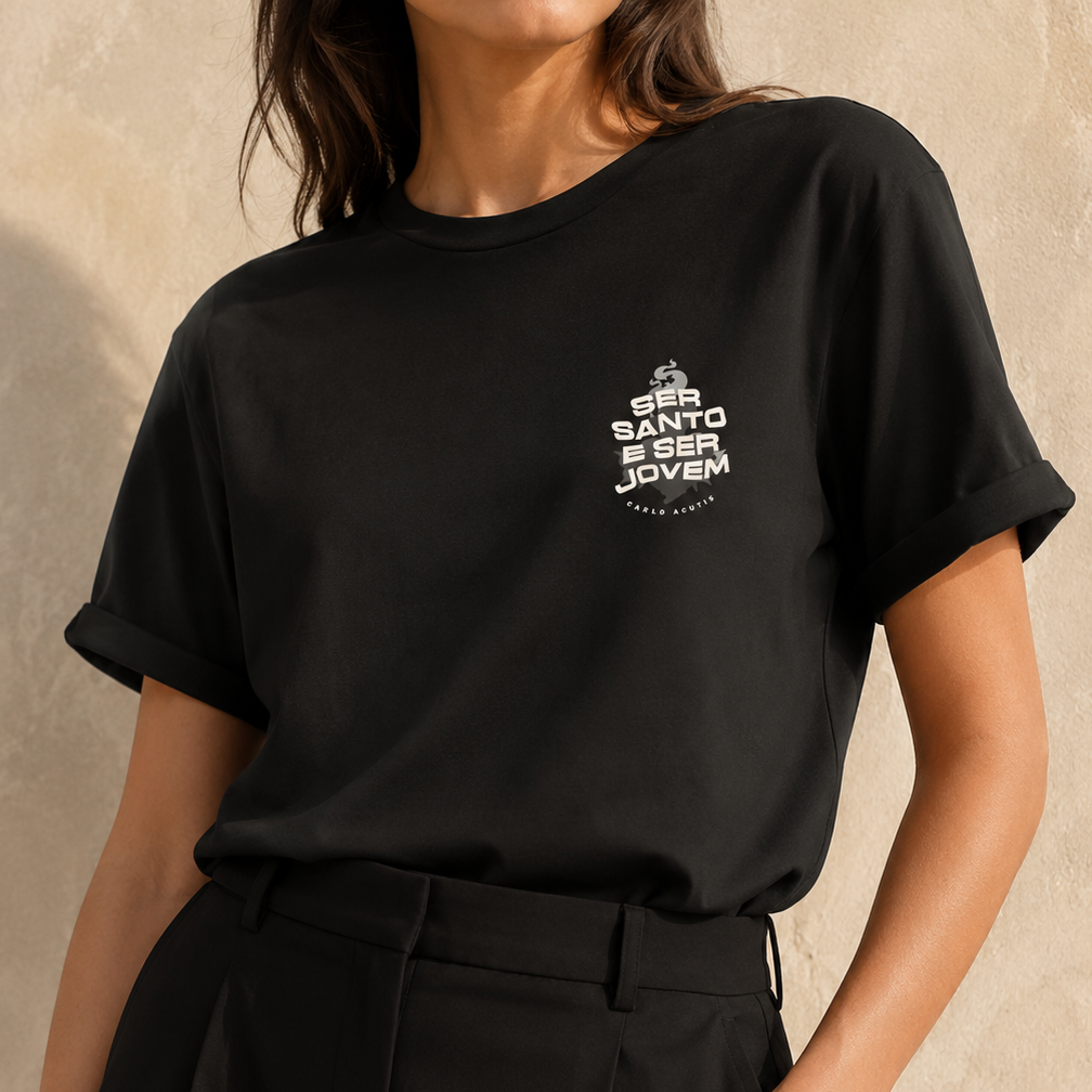 Camiseta Feminina Ser Santos e Ser Jovem - REF- 4001