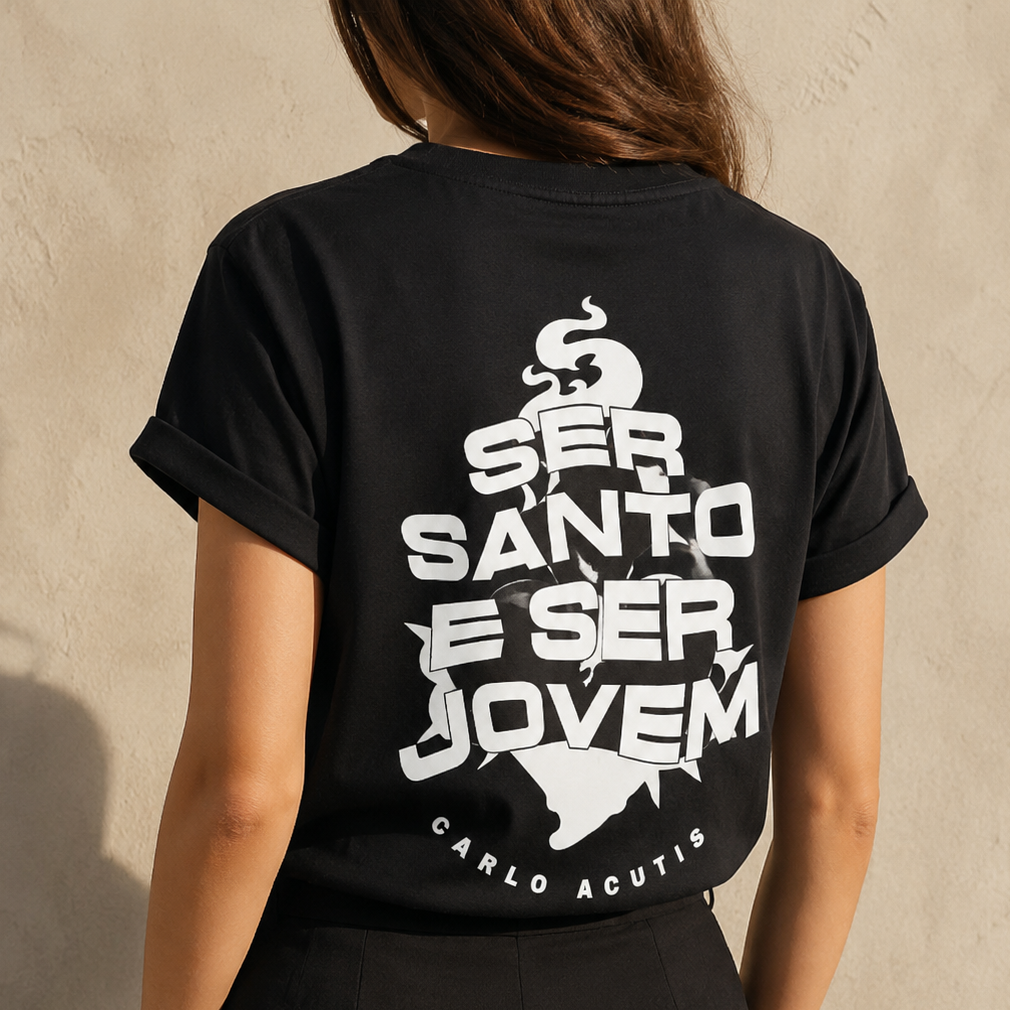 Camiseta Feminina Ser Santos e Ser Jovem - REF- 4001