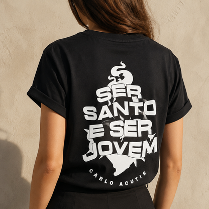 Camiseta Feminina Ser Santos e Ser Jovem - REF- 4001