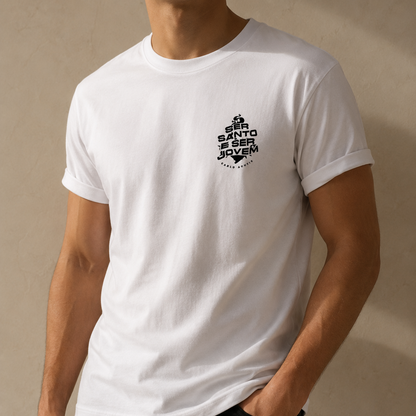 Camiseta Masculina Ser Santos e Ser Jovem - REF 4001