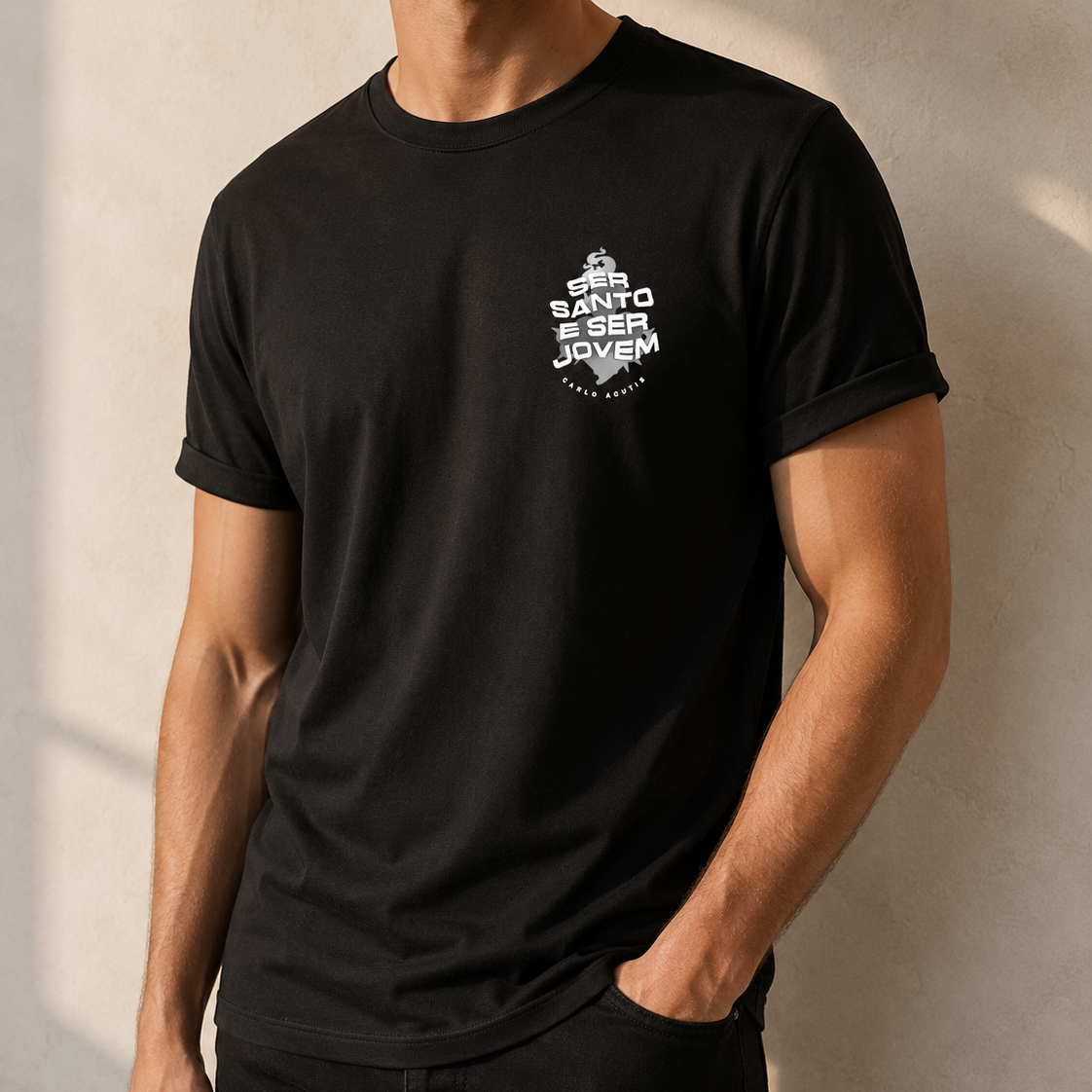 Camiseta Masculina Ser Santos e Ser Jovem - REF 4001