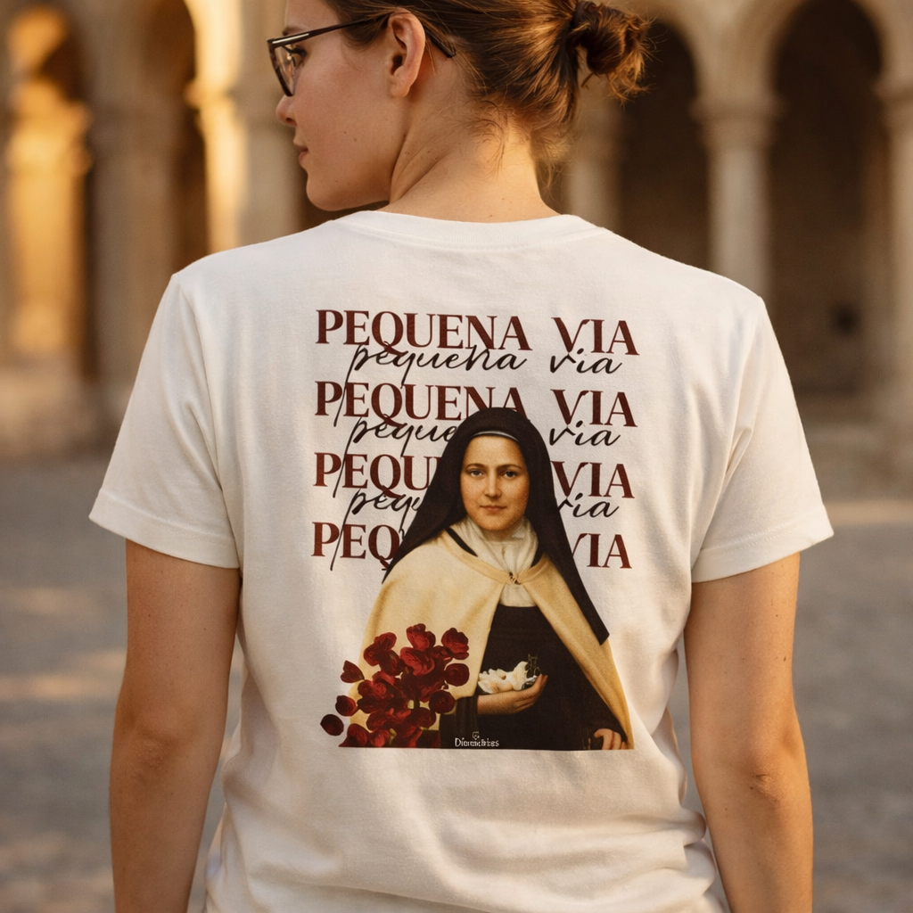 Camiseta Santa Teresinha - Pequena Via -REF - 1001
