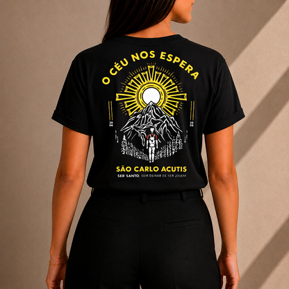Camiseta Feminina São Carlo Acutis